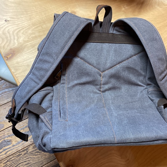 NWOT canvas & leather backpack - Picture 2 of 4